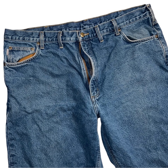 Carhartt Relaxed Fit Jeans Blue Denim Work Pants Men’s Size 44x30 - Picture 3 of 4